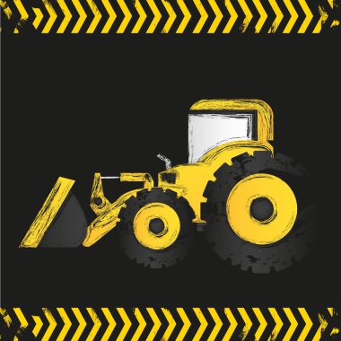 grunge backhoe clipart