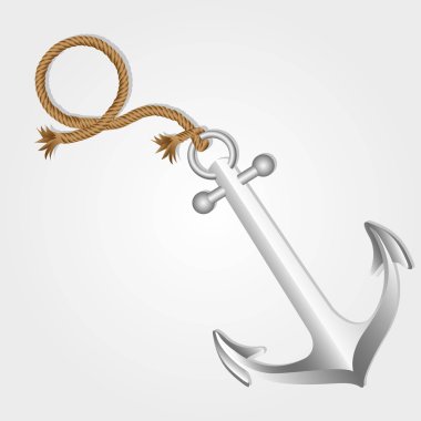 silver anchor clipart