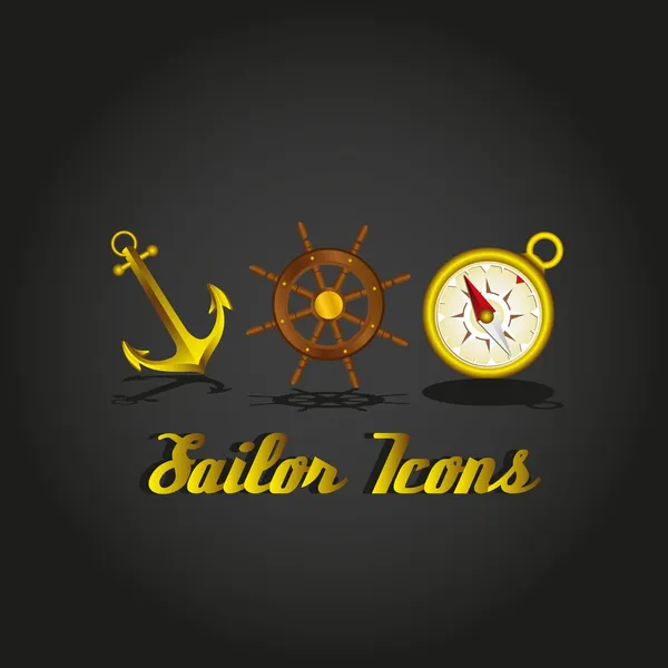 Námořnické ikony — Stockový vektor