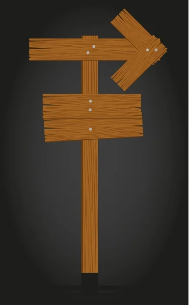 Semnalizare din lemn — Vector de stoc