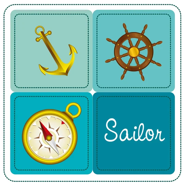 Icon sailor — Stock Vector