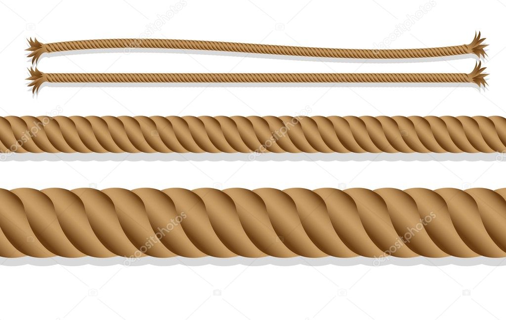 caricatures of braided rope