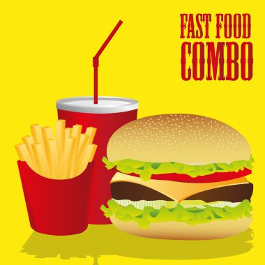 fast food combo clipart