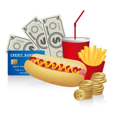 fast food combo clipart