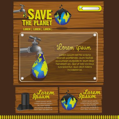 ecological website design clipart