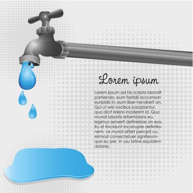 illustration of the faucet dripping clipart