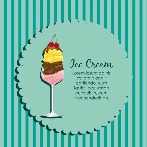 Этикетка мороженого — стоковый вектор