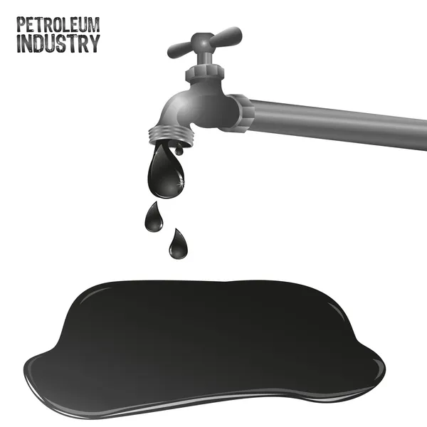 油漏れする蛇口 — ストックベクタ