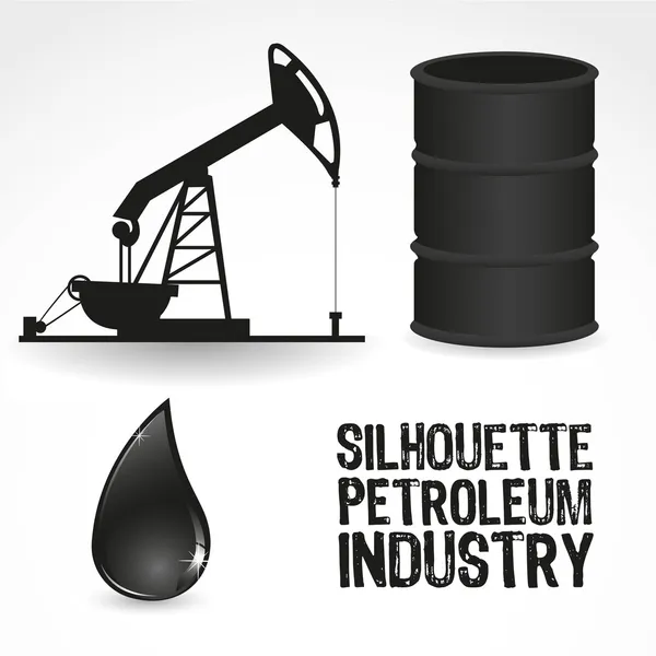 在石油工业中的图标 — 图库矢量图片