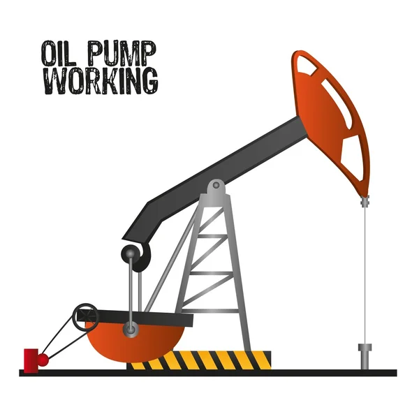 Εργασίας αντλία πετρελαίου — Διανυσματικό Αρχείο