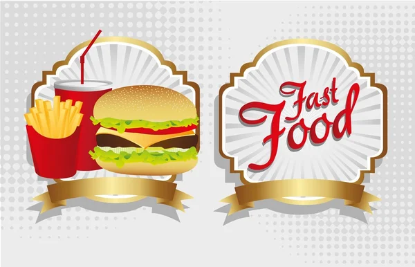 Combo fast food — Vettoriale Stock