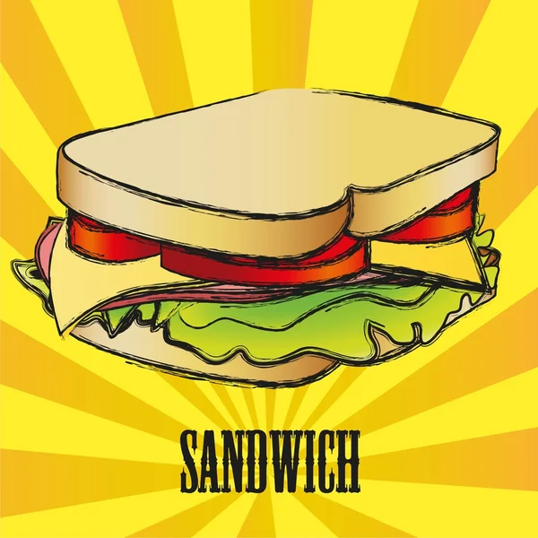 Vektör grunge sandviç — Stok Vektör