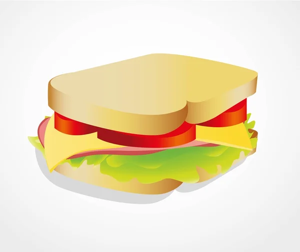 Ilustrasi dari sandwich - Stok Vektor