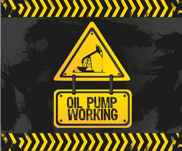 Sign of an oil pump — Stock Vector