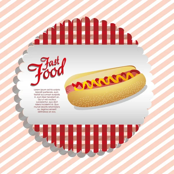 Étiquette d'un hot dog — Image vectorielle