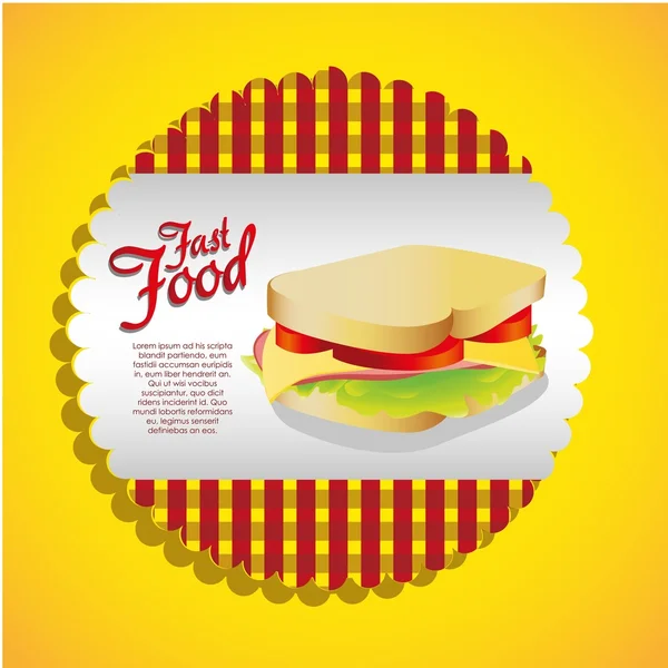 Étiquette d'un sandwich — Image vectorielle