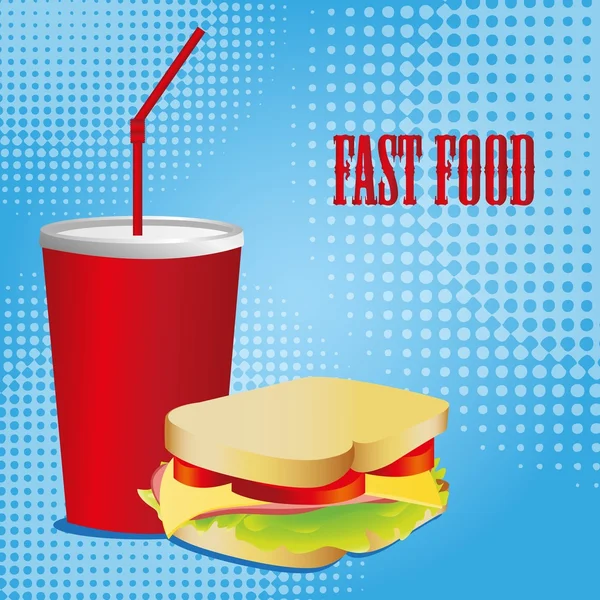Combo fast food — Vetor de Stock