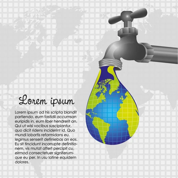 Illustration conceptuelle d'un robinet — Image vectorielle