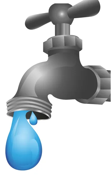 Illustration de robinet goutte à goutte — Image vectorielle