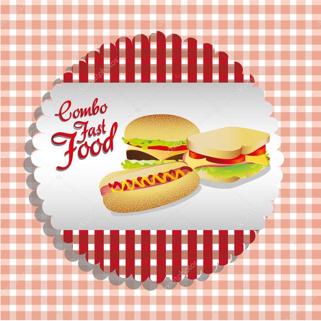 fast food combo label