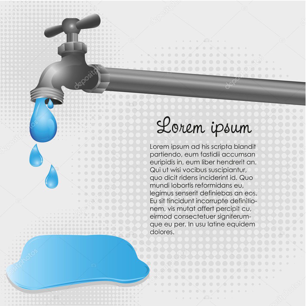 illustration of the faucet dripping