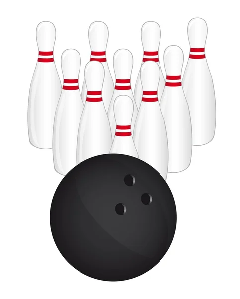 Bowlingový vektor — Stockový vektor