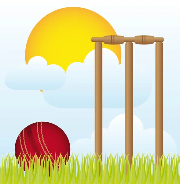 Balle de cricket — Image vectorielle