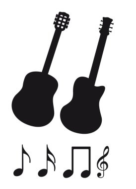 guitar silhouette clipart