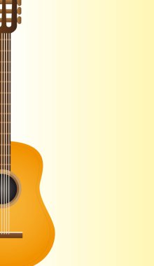 Classical acoustic guitar clipart