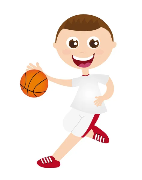 Jouer au basket-ball — Image vectorielle