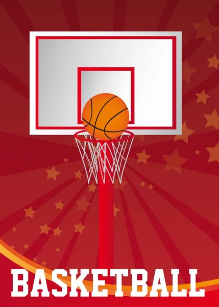 Basketbol poster — Stok Vektör