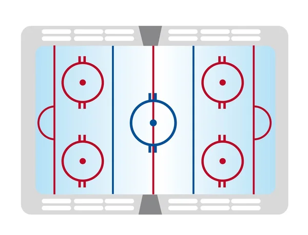 Lanzamiento de hockey — Vector de stock