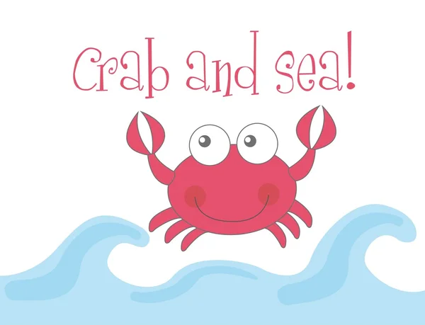 Mignon crabe — Image vectorielle