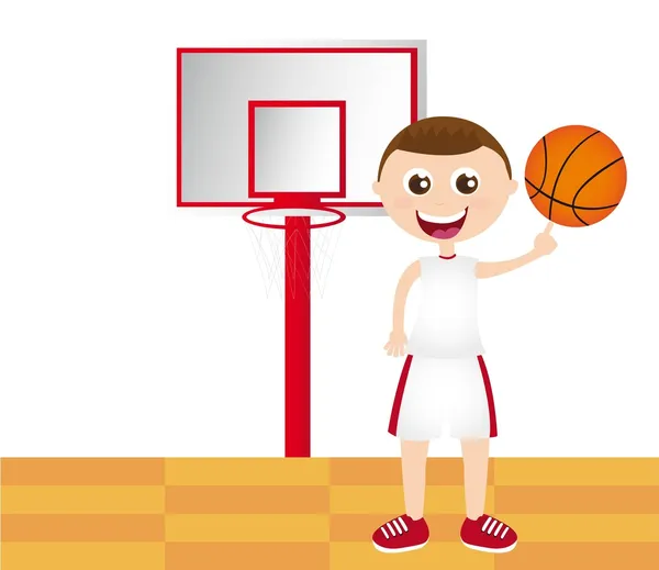 Jugar al baloncesto — Vector de stock