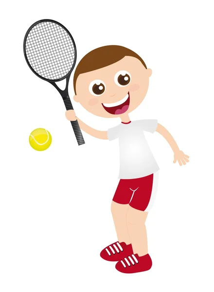 Игра в теннис — стоковый вектор