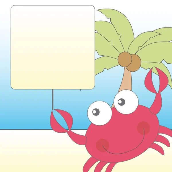 可爱的螃蟹 — 图库矢量图片
