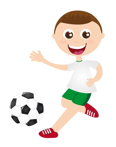 Παίζοντας ποδόσφαιρο — Διανυσματικό Αρχείο