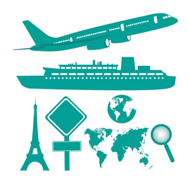 travel icons clipart