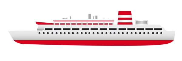 Vettore della nave rossa — Vettoriale Stock