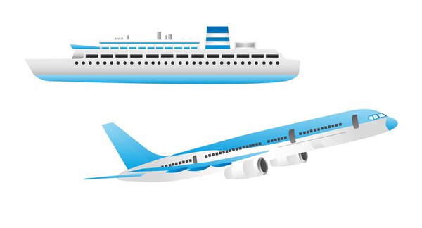 ship and aircraft