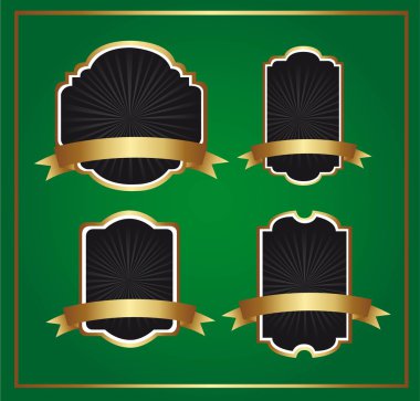 siyah ve altın etiketleri