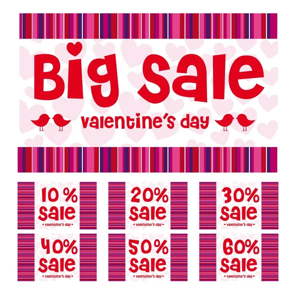 Valentines big sale — Stock Vector