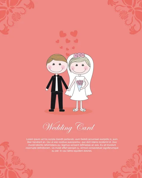 Hochzeitskarte — Stockvektor