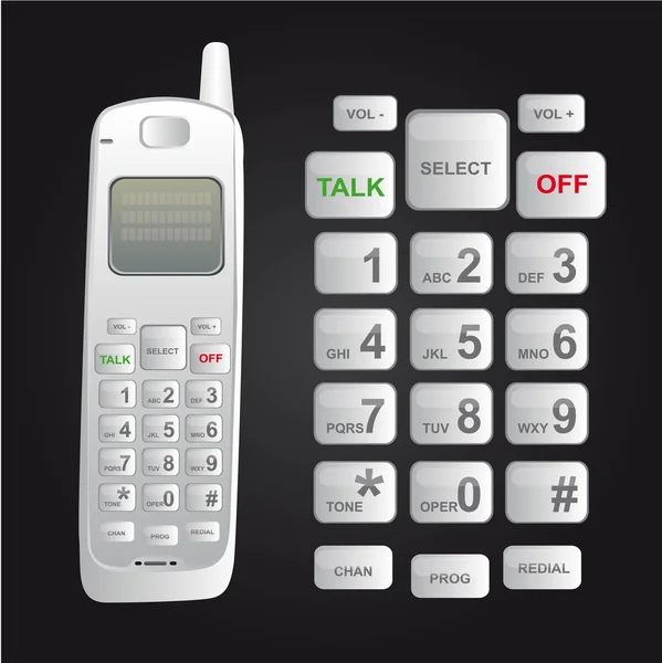 Vezeték nélküli telefon — Stock Vector