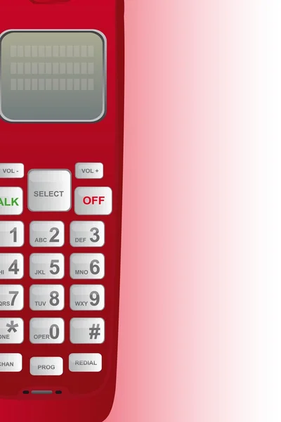 Piros telefon — Stock Vector