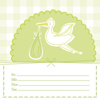 baby shower card clipart