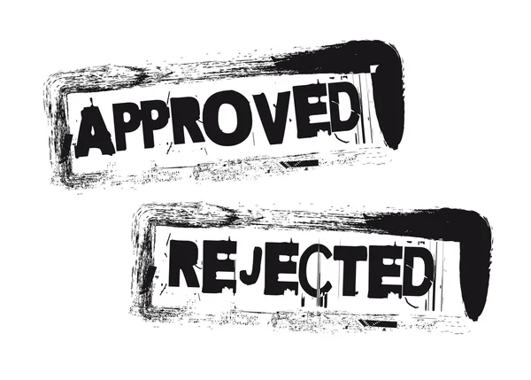 stock vector approved and rejected