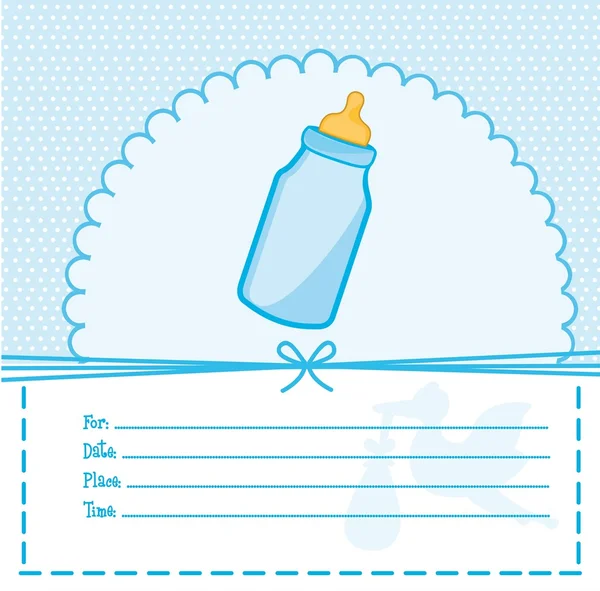 stock vector baby shower card