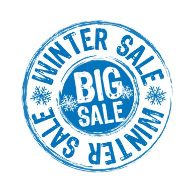 winter sale stamp clipart