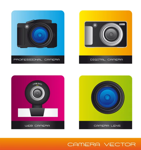Cameras vector — Stock Vector